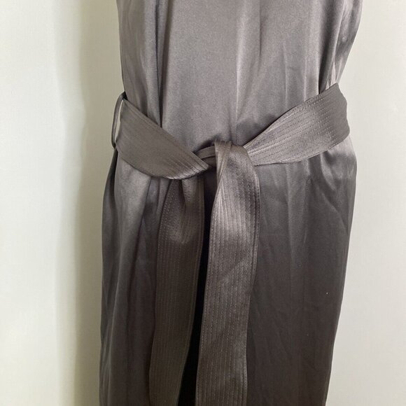 NWT Halston Heritage Silver Gray Racerback Satin Slip‎ Midi Dress Size S $295.00 - Picture 16 of 16